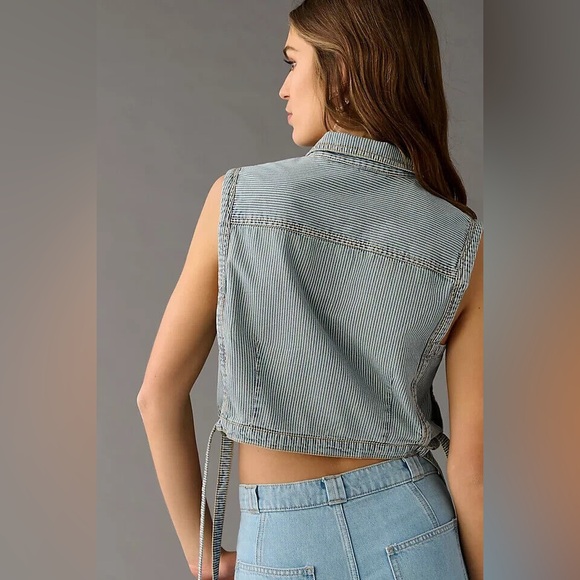 PILCRO Anthropologie Side-Tie Tank Top Striped - Picture 5 of 11